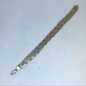 Sterling Silver Braided Herringbone Bracelet